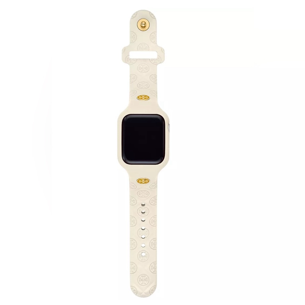 Tory Burch Ivory Smartwatch with Gold Accents